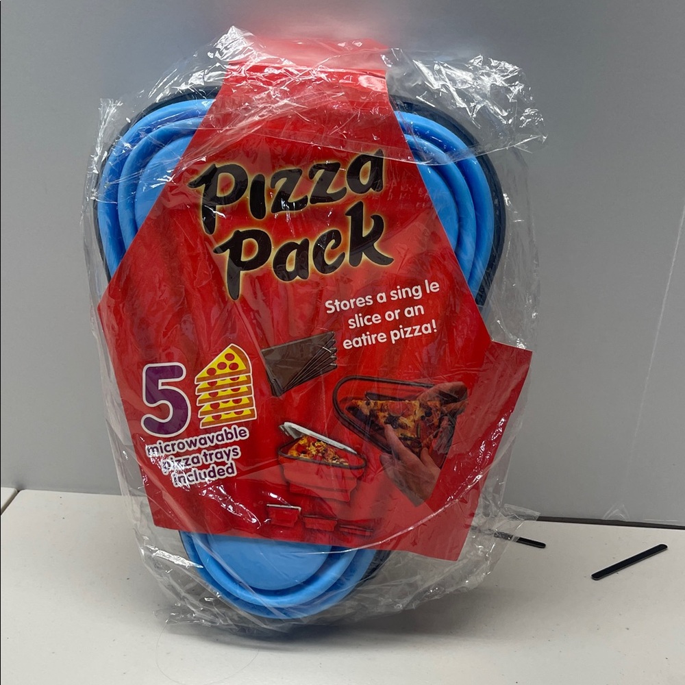Pizza Pack Storage Container in Blue. New